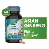 Nature's Way Asian Ginseng Premium Extract Adaptogenic Herb Capsules 550 mg per Serving Perspective: Main