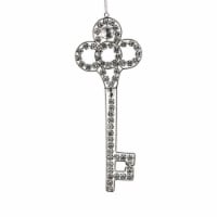Allstate 10  Silver Antique Finish Rhinestone Embellished Key Christmas Ornament