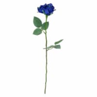 Allstate 33401293 23 in. Blooming Rose Artificial Silk Floral Pick Flowers, Blue