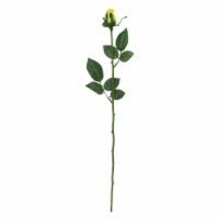 Allstate 33401292 23 in. Long Single Stem Budding Rose Artificial Pick Flowers, Yellow & Gree