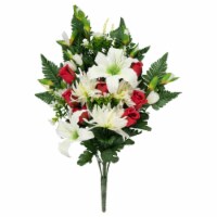 Allstate 34738926 26 in. Dahlia Lily & Rose Artificial Silk Floral Half Bouquet Flowers