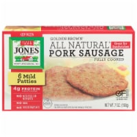 Jones All Natural Golden Brown Sausage Patties Perspective: Main
