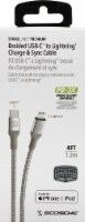 Scosche Braided USB-C to Lightning Charge & Sync Cable - Silver
