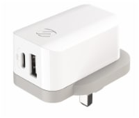 Scosche Certified USB Type-C and USB Type-A UK Wall Charger Perspective: Main
