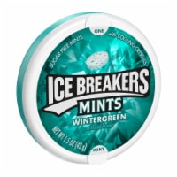 ICE BREAKERS Wintergreen Flavored Sugar Free Breath Mints Tin Perspective: Main