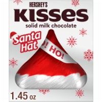 HERSHEY'S KISSES Solid Milk Chocolate Santa Hat Christmas Candy Gift Box