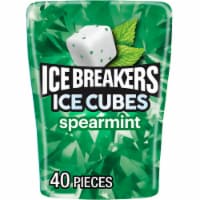 ICE BREAKERS Ice Cubes Spearmint Sugar Free Chewing Gum Bottle
