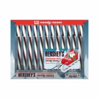 HERSHEY'S Chocolate Mint Flavored Christmas Candy Canes Box