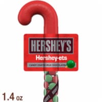 HERSHEY'S HERSHEY-ETS Candy Coated Milk Chocolate Christmas Candy Plastic Cane