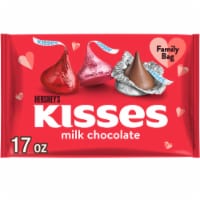 HERSHEY'S KISSES Milk Chocolate Candy Valentine's Day Family Bag