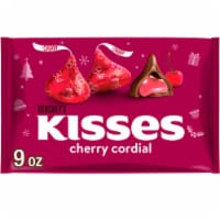 HERSHEY'S KISSES Cherry Cordial Flavored Milk Chocolate Christmas Candy Bag