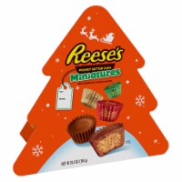 REESE'S Miniatures Milk Chocolate Peanut Butter Cups Christmas Candy Tree Gift Box
