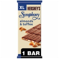 HERSHEY'S SYMPHONY Milk Chocolate Almonds and Toffee XL Candy Bar