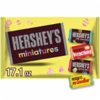HERSHEY'S Miniatures Assorted Milk and Dark Chocolate Bars Easter Candy Variety Bag