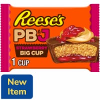 REESE'S Big Cup PB&J Strawberry Milk Chocolate Peanut Butter Cup Candy Pack Perspective: Main