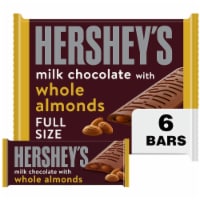 HERSHEY'S Milk Chocolate with Whole Almonds Full Size Candy Bars