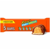 REESE'S FAST BREAK Milk Chocolate Peanut Butter and Nougat Snack Size Candy Bars Perspective: Main