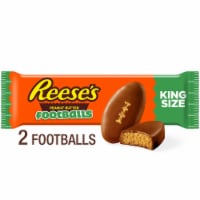 REESE'S Milk Chocolate King Size Peanut Butter Footballs Candy Pack