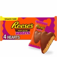 REESE'S Milk Chocolate Peanut Butter Snack Size Hearts Valentine Candy Packs Perspective: Main