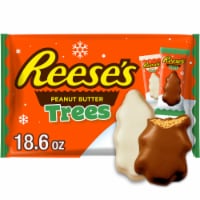 REESE'S Assorted Milk Chocolate and White Creme Peanut Butter Trees Christmas Candy Bag