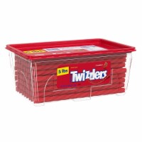 TWIZZLERS Twists Strawberry Flavored Licorice Style Chewy Candy Tub Perspective: Main