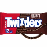 TWIZZLERS Twists HERSHEY'S Chocolate Flavored Licorice Style Chewy Candy Bag Perspective: Main