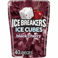 ICE BREAKERS Ice Cubes Black Cherry Sugar Free Chewing Gum Bottle Perspective: Main