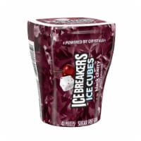 ICE BREAKERS Ice Cubes Black Cherry Flavored Sugar Free Chewing Gum Bottle