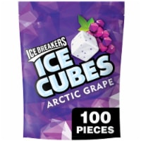 ICE BREAKERS Ice Cubes Arctic Grape Sugar Free Chewing Gum Pouch Perspective: Main