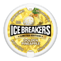 Ice Breakers Limited Edition Golden Pineapple Sugar Free Mints Puck Perspective: Main