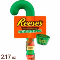 REESE'S Miniatures Milk Chocolate Peanut Butter Cups Christmas Candy Plastic Cane