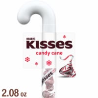 HERSHEY'S KISSES Candy Cane Flavored Christmas Candy Plastic Cane