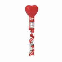 HERSHEY'S KISSES Milk Chocolate Valentine Candy Heart Topped Filled Plastic Cane