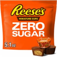 REESE'S Zero Sugar Miniatures Chocolate Peanut Butter Cups Candy Bag