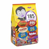 Hershey Miniatures Chocolate and Fruit Flavored Assortment Candy Halloween Bulk Variety Bag Perspective: Main
