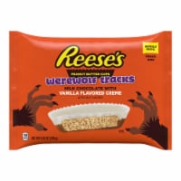 REESE'S Milk Chocolate and Vanilla Flavored Creme Snack Size Peanut Butter Cups Halloween Candy Bag Perspective: Main