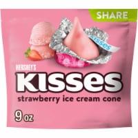 HERSHEY'S KISSES Strawberry Ice Cream Cone Flavored Candy Share Pack Perspective: Main