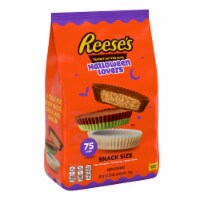REESE'S Halloween Lovers Milk Chocolate and White Creme Assortment Snack Size Cups Candy Halloween