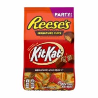 Reese's and Kit Kat Milk Chocolate Candy Miniatures Assortment Party Pack Perspective: Main