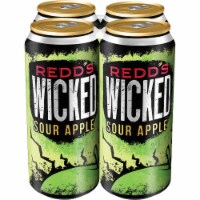 Redd's Wicked Sour Apple Golden Ale Beer 4 Cans Perspective: Main