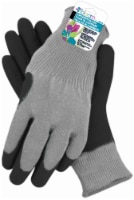 Bloom Knit Glove and Wrist Coated Gardening Gloves - Gray/Black Perspective: Main