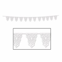 Beistle Halloween Party Decoration Die-Cut Spider Web Pennant Banner - 12 Pack (1/Pkg)