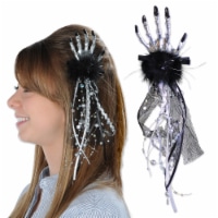 Beistle Halloween Party Decoration Skeleton Hand Hair Clip - 12 Pack (1/Card)