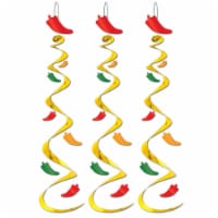 Beistle Co® Cinco de Mayo Chili Pepper Whirls Decorations Perspective: Main
