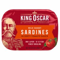 King Oscar Sardines 1-Layer Zesty Tomato 3.75 ounces Perspective: Main