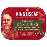 King Oscar® Wild Caught Sardines in Extra Virgin Olive Oil with Spicy Cracked Pepper Perspective: Main