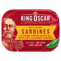 King Oscar® Sardines in Olive Oil with Hot Jalapeno Peppers Perspective: Main