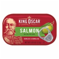 King Oscar Skinless & Boneless Premium Salmon in Olive Oil Perspective: Main