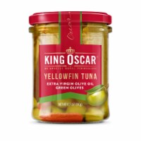 King Oscar Yellowfin Tuna Extra Virgin Olive Oil Green Olives - 6.7 oz (190 g)