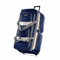 Olympia 22  8-Pocket U Shape Rolling Duffel Bag with Retractable Handle, Navy